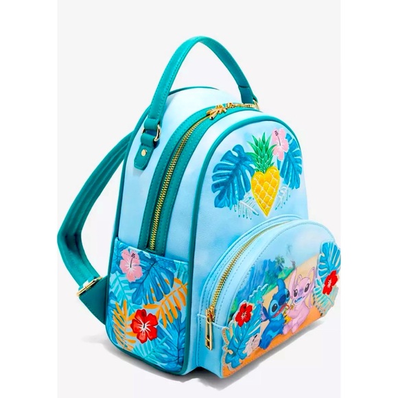 Disney Lilo & Stitch: The Series Angel & Stitch Pineapple Mini Backpack - Picture 2 of 3